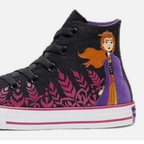 CONVERSE x Disney Frozen II Anna Sneakers Shoes Sz 6 Youth / Women 8 - Picture 2 of 4